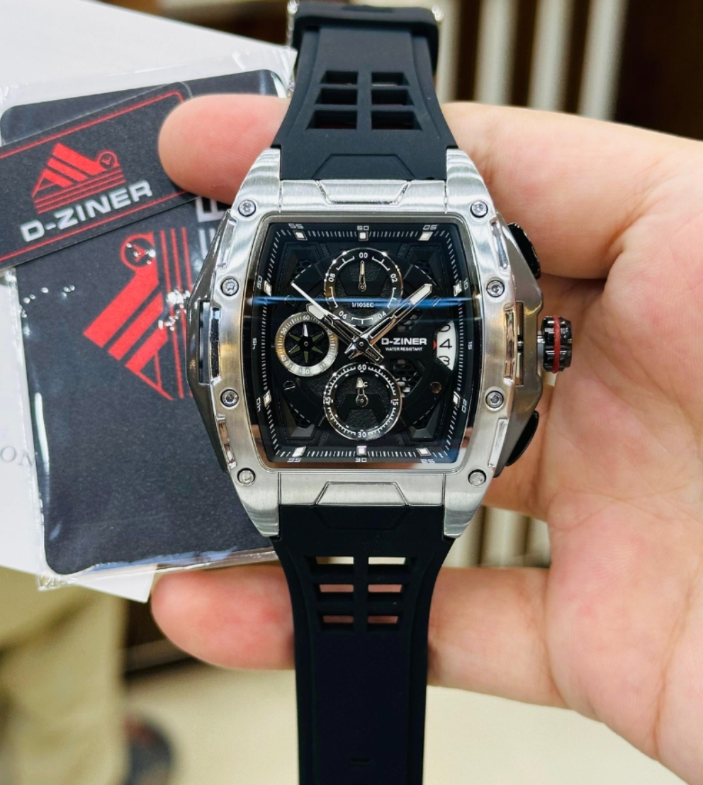 D-ZINER Chrono Elite Men's Watch Black Gold | Luxury Analog Watch Pakistan