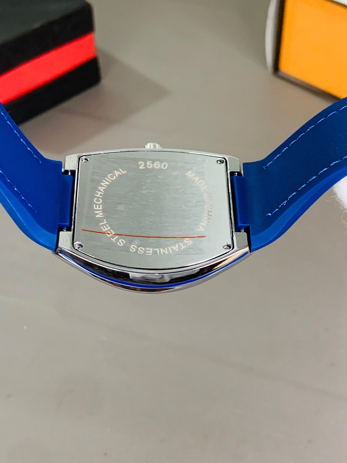 Luxury Tonneau Watch – Bold Number Dial & Leather Strap | Khyber Drip